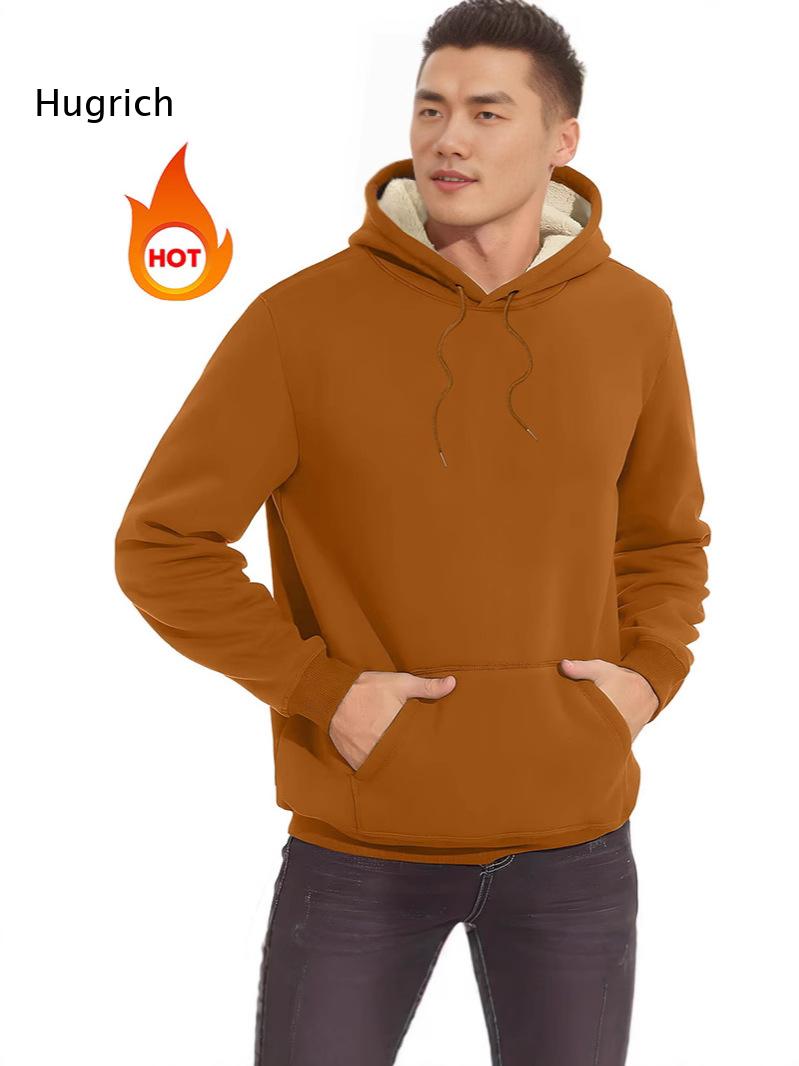 メンズ シェルパ裏地付きフーディー ドローストリング カンガ - Sherpa Hoodie Fleece のレビューと価格