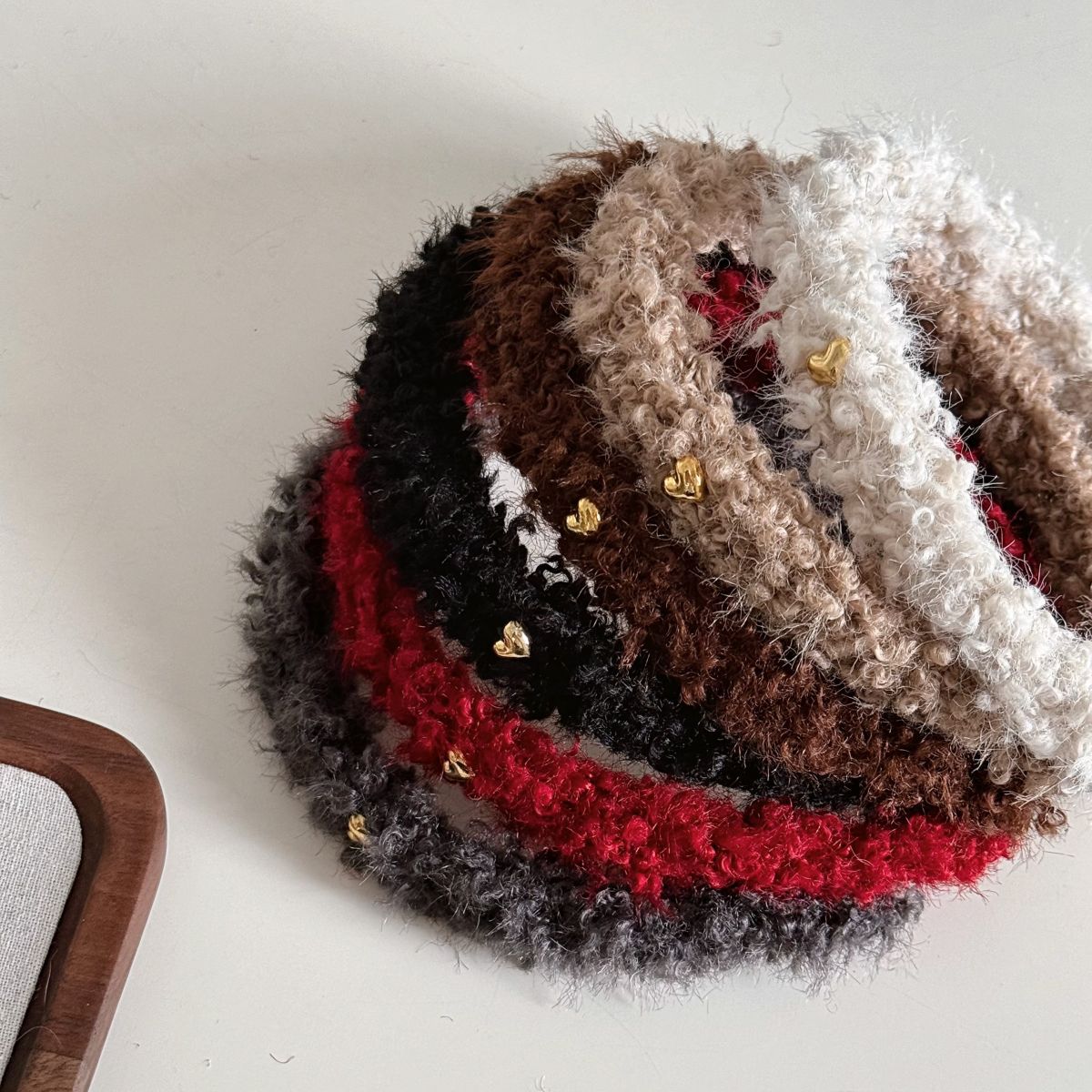 冬用フリースプラッシュヘッドバンド レトロウールニットヘアバ - Winter Headband Fleece のレビューと価格