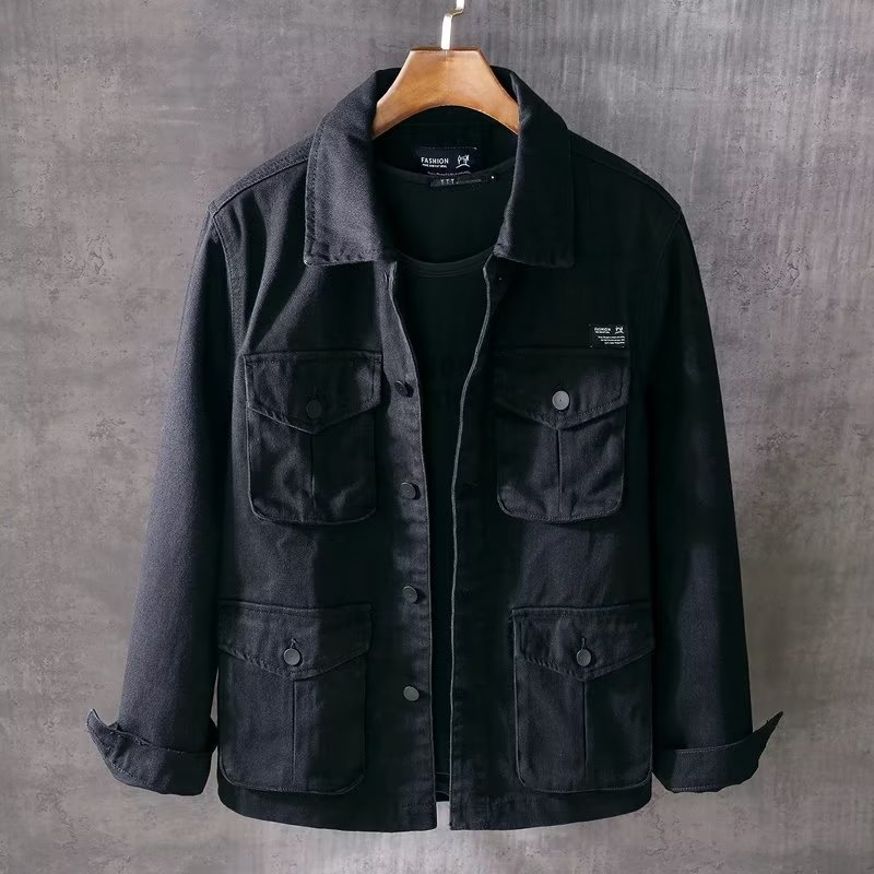 春と秋の新メンズファッションカジュアルルーズジャケットソリッ - Down Jacket Packable のレビューと価格