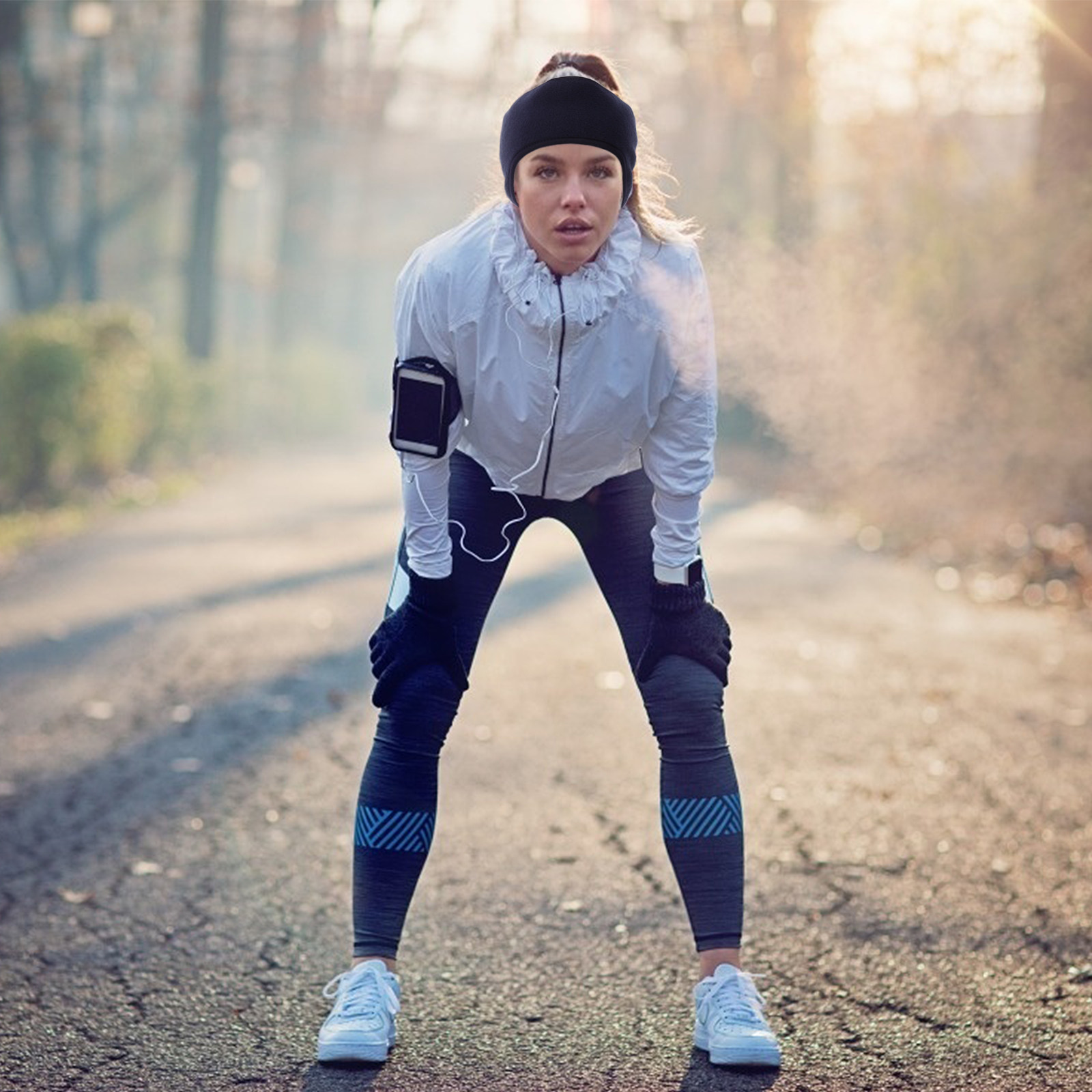 防風保温ヘッドバンド2個セット ポーラーフリース製 伸縮性の - Fleece Ear Warmer Band のレビューと価格