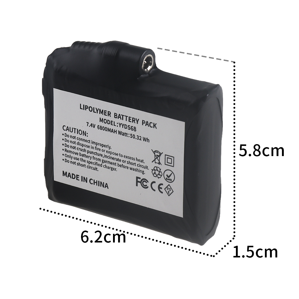 アップグレード版ヒーターグローブ用バッテリー 7.4V 68 - Heated Vest Battery のレビューと価格