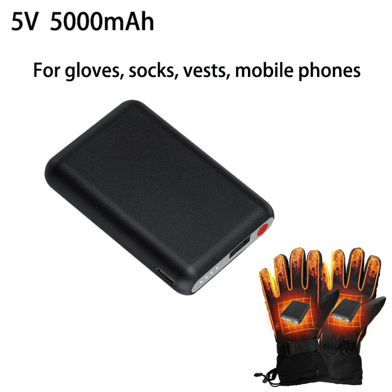パワーバンク 5V 5000mAh 加熱手袋用バッテリー 充 - Heated Vest Battery のレビューと価格