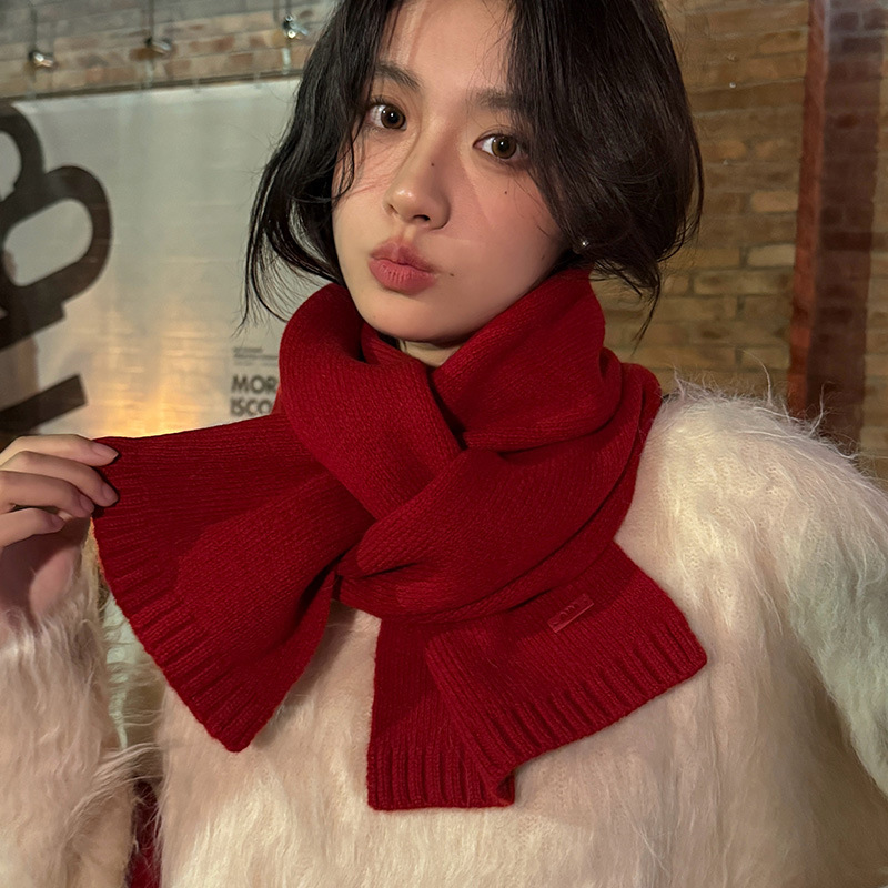 無地100%ピュアウールネックウォーマー、男女兼用冬用ソフト - Wool Scarf Men のレビューと価格
