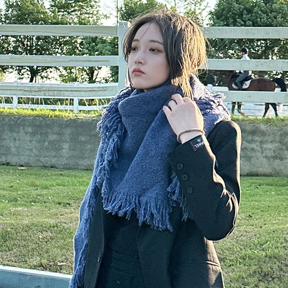 女性用の厚く編まれた三角形のショール、耐寒性のラップ、多用途 - Shawl Wrap Winter のレビューと価格